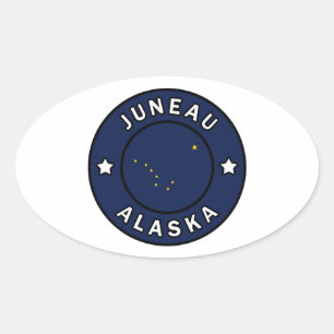 Juneau Alaska Oval Sticker