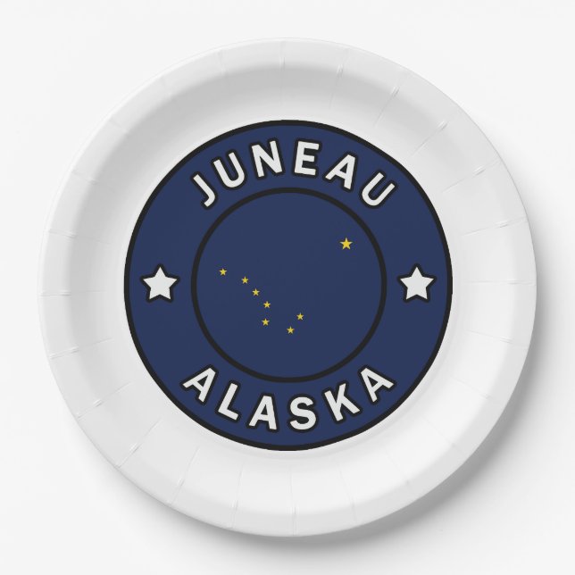Juneau Alaska Paper Plate (Front)