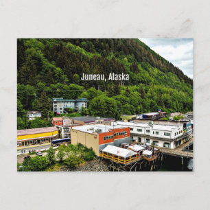 Juneau, Alaska, photograph of the town Postcard