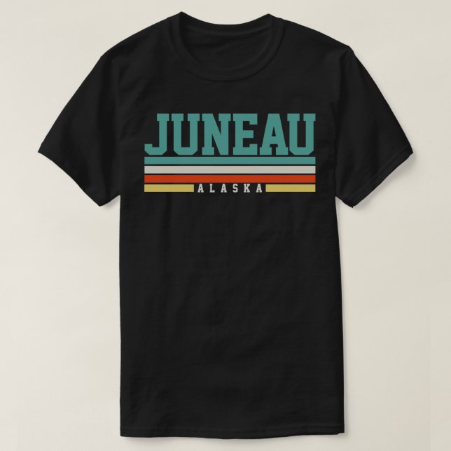 Juneau Alaska Retro Vintage T-Shirt (Design Front)