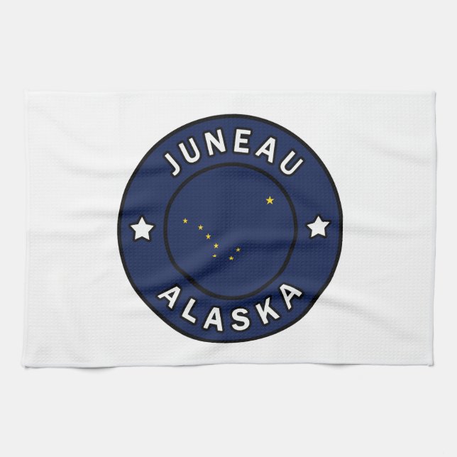 Juneau Alaska Tea Towel (Horizontal)