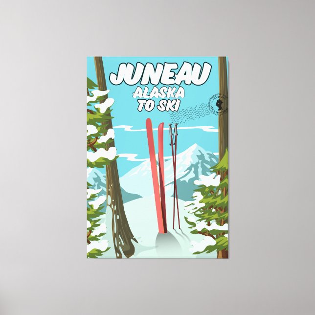 Juneau Alaska To Ski Canvas Print (Front)