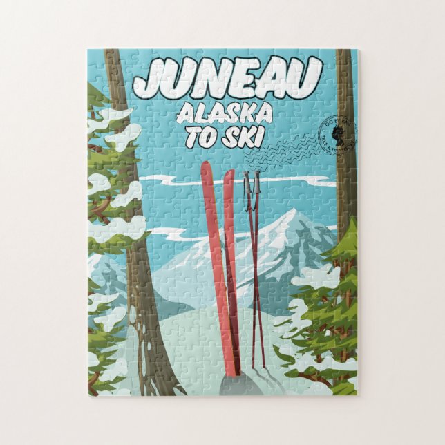 Juneau Alaska To Ski Jigsaw Puzzle (Vertical)