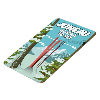 Juneau Alaska To Ski Magnet