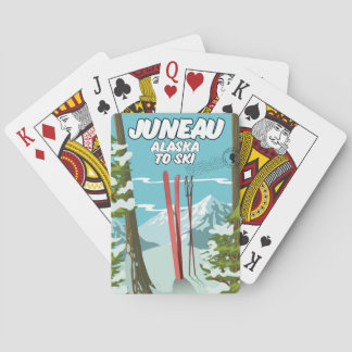 Juneau Alaska To Ski Playing Cards
