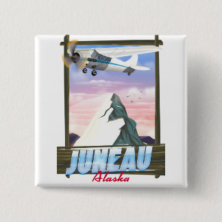 Juneau Alaska travel poster 15 Cm Square Badge