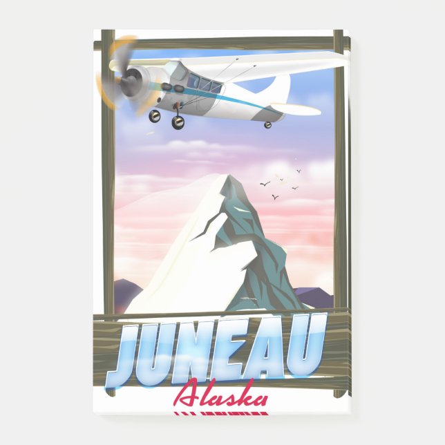 Juneau Alaska travel poster Post-it Notes (Front)
