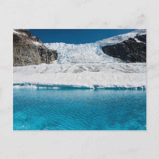 Juneau Icefield Icefall and super glacial lake Postcard (Front)