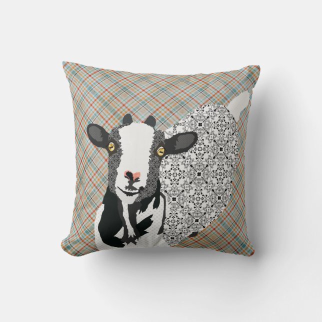 Junebug Plaid Mojo Pillow (Front)