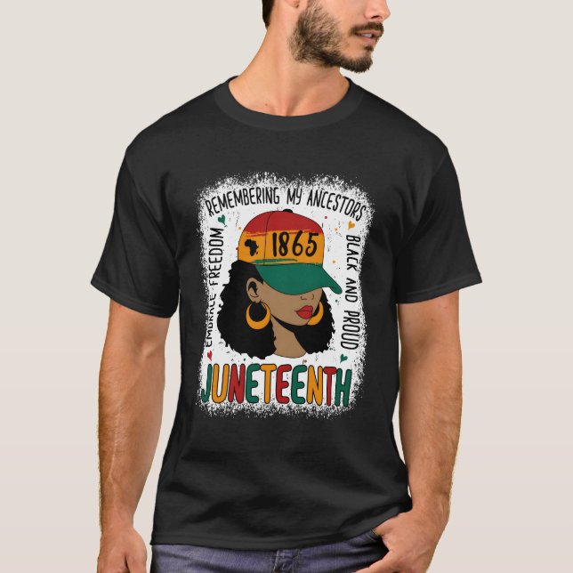 Junenth Black 2023 Bleached 1865 Junenth T-Shirt (Front)