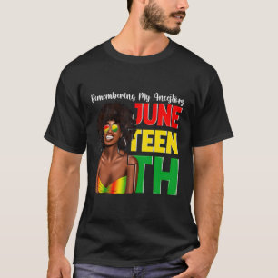 Junenth Black Remembering My Ancestors African T-Shirt