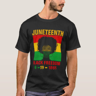 Junenth Celebrations Through Glasses Of Bold Black T-Shirt