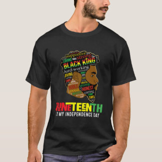 Junenth Is My Independence Day Black King Father'S T-Shirt