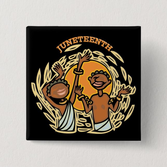 Juneteenth 15 Cm Square Badge (Front)