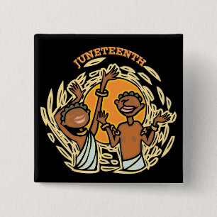 Juneteenth 15 Cm Square Badge
