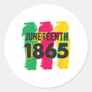 Juneteenth 1865 1 classic round sticker