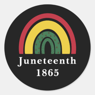 Juneteenth 1865 African American Black History Classic Round Sticker