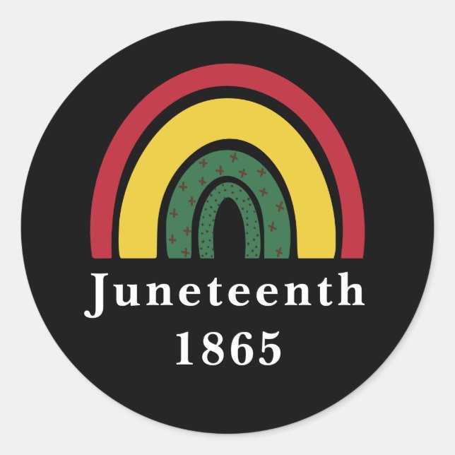 Juneteenth 1865 African American Black History Classic Round Sticker (Front)