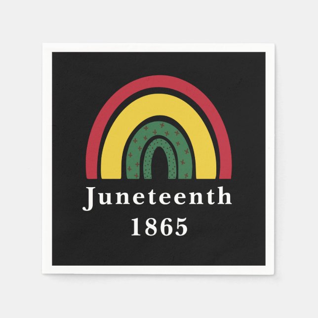 Juneteenth 1865 African American Black History Napkin (Front)