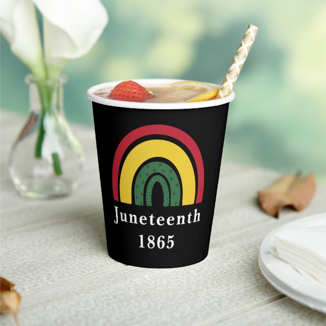 Juneteenth 1865 African American Black History Paper Cups (Insitu)