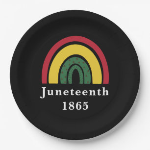 Juneteenth 1865 African American Black History Paper Plate