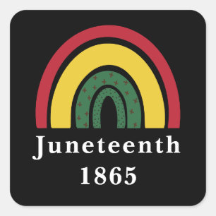 Juneteenth 1865 African American Black History Square Sticker