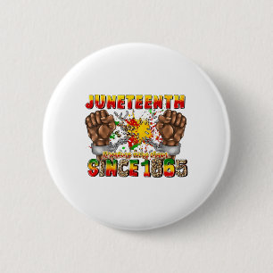 Juneteenth 1865 African American Freedom Black His 6 Cm Round Badge