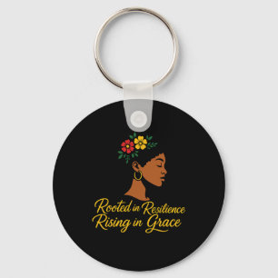 Juneteenth 1865 African American Woman Black Histo Key Ring