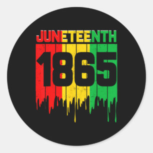 Juneteenth 1865 African Men Women Boy Girl Kid  Classic Round Sticker