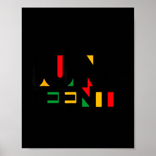 Juneteenth 1865 afro american woman black lives poster