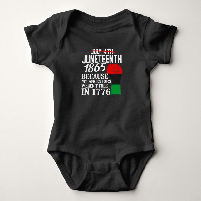 Juneteenth 1865 American Black History Artwork Baby Bodysuit (Front)