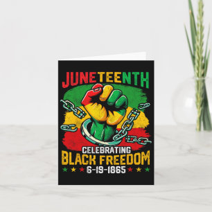 Juneteenth 1865 Black American African Women Men F Card