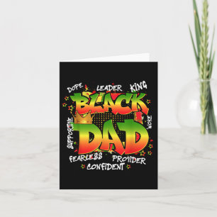 Juneteenth 1865 Black Dad Melanin Fathers Day Men Card