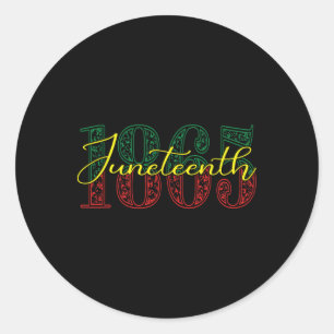 Juneteenth 1865 Black History African American Fre Classic Round Sticker
