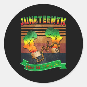 Juneteenth 1865 Black History African American Fre Classic Round Sticker