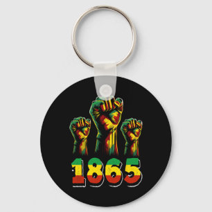 Juneteenth 1865 Black History African American Fre Key Ring