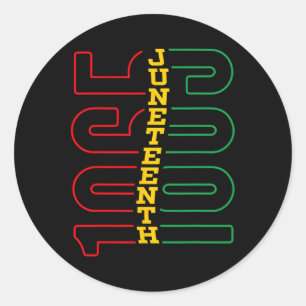 Juneteenth 1865 Black History Month African Americ Classic Round Sticker