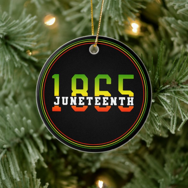 Juneteenth 1865 Celebrating Black Freedom Ceramic Tree Decoration (Tree)