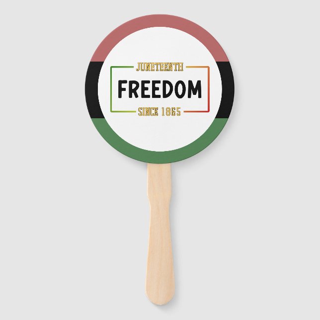 Juneteenth 1865 Celebrating Black Freedom Hand Fan (Front)