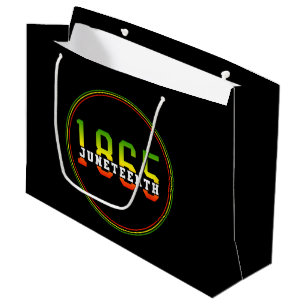 Juneteenth 1865 Celebrating Black Freedom Large Gift Bag