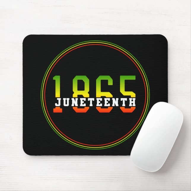 Juneteenth 1865 Celebrating Black Freedom Mouse Mat (With Mouse)