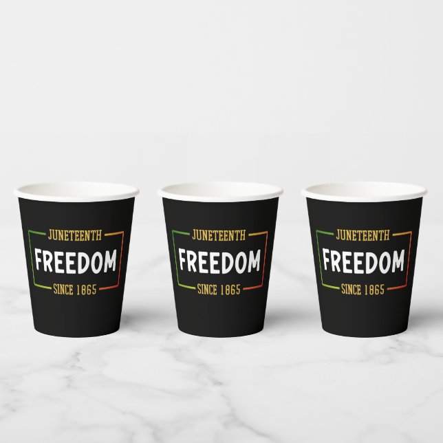 Juneteenth 1865 Celebrating Black Freedom Paper Cups (Multi)