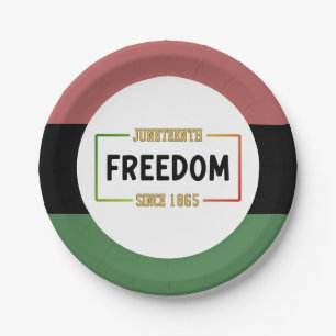 Juneteenth 1865 Celebrating Black Freedom Paper Plate