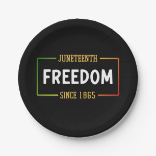 Juneteenth 1865 Celebrating Black Freedom Paper Plate