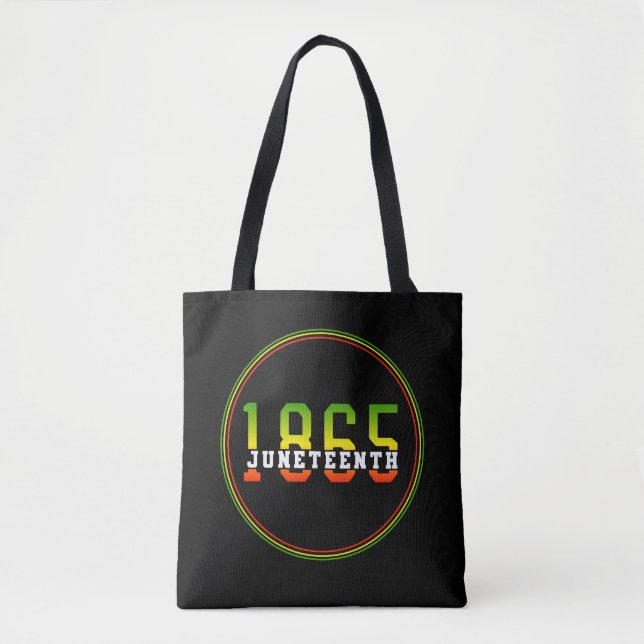 Juneteenth 1865 Celebrating Black Freedom Tote Bag (Front)