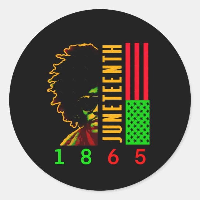 Juneteenth 1865  classic round sticker (Front)