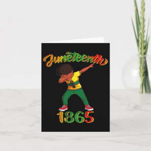 Juneteenth 1865 Dab Black Boy Brown Skin Afro Amer Card