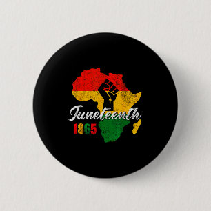 Juneteenth 1865 freedom africa black pride men 6 cm round badge
