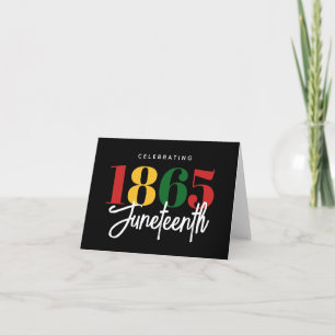 Juneteenth 1865 Freedom Black History Celebration Card