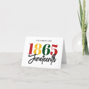 Juneteenth 1865 Freedom Black History Celebration Holiday Card